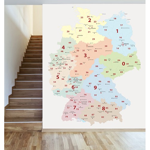 Deutschland Postleitzahl Karte - Tapete