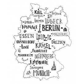 Typografie Deutschlandkarte