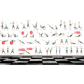 Pilatesübungen  3D Tapete - Geklebte
