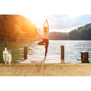 Yoga Am Morgen  Xxl Poster - Geklebte
