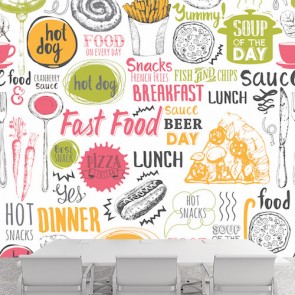 Fast Food Menu Xxl Poster - Geklebte