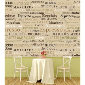 Kaffee Namenmuster - Tapete