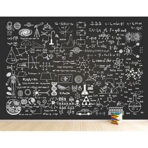 Wissenschaftliche Formeln Fototapete - Geklebte