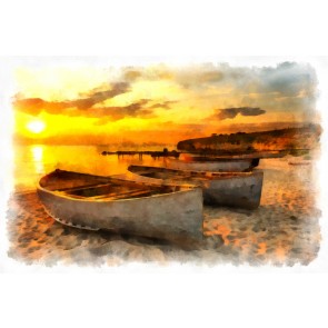 Sicht auf das Ufer Aquarell