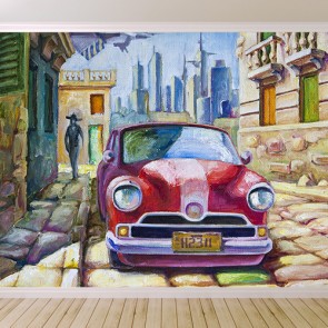 Klassisches Auto  Tapeten 3D - Geklebte