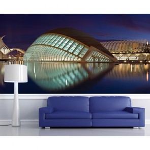 Hemisphärische Demmerung In Valencia  Tapeten 3D - Geklebte