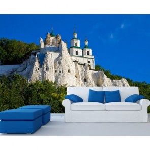 Heiliger Hügel Der Ukraine 3D Tapete - Geklebte