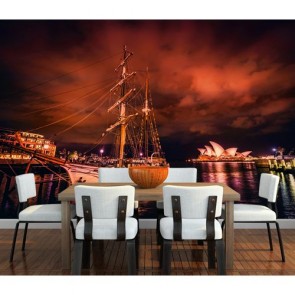 Nacht In Sydney Tapeten - Geklebte