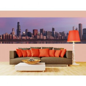 Sonnenuntergang In Chicago  Fototapete 3D