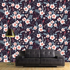 Blumenmuster - Fototapete 3D