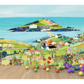 Farbinseln 3D Fototapete