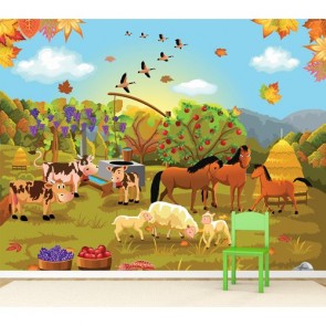 Landleben Tapete - Geklebte