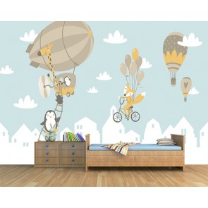 Reise Des Ballons  Xxl Poster - Geklebte