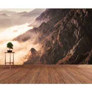 Bergfelsen  Fototapete - Geklebte