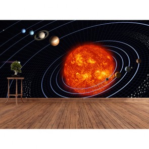 Erdlaufbahn In Der Galaxie  Tapeten 3D - Geklebte