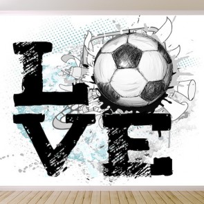 Ich Liebe Fußball - Fussball Tapete An Der Wand