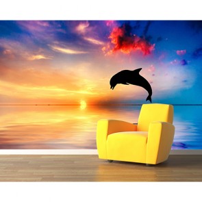 Flipper 3D Fototapete - Geklebte