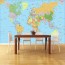 Türkische Weltkarte  Fototapete 3D - Geklebte