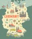 Touristische Deutschlandkarte - Tapete