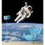 Astronaut  Tapeten 3D Effekt - Geklebte