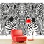 Zebrastreifen  Tapeten 3D - Geklebte
