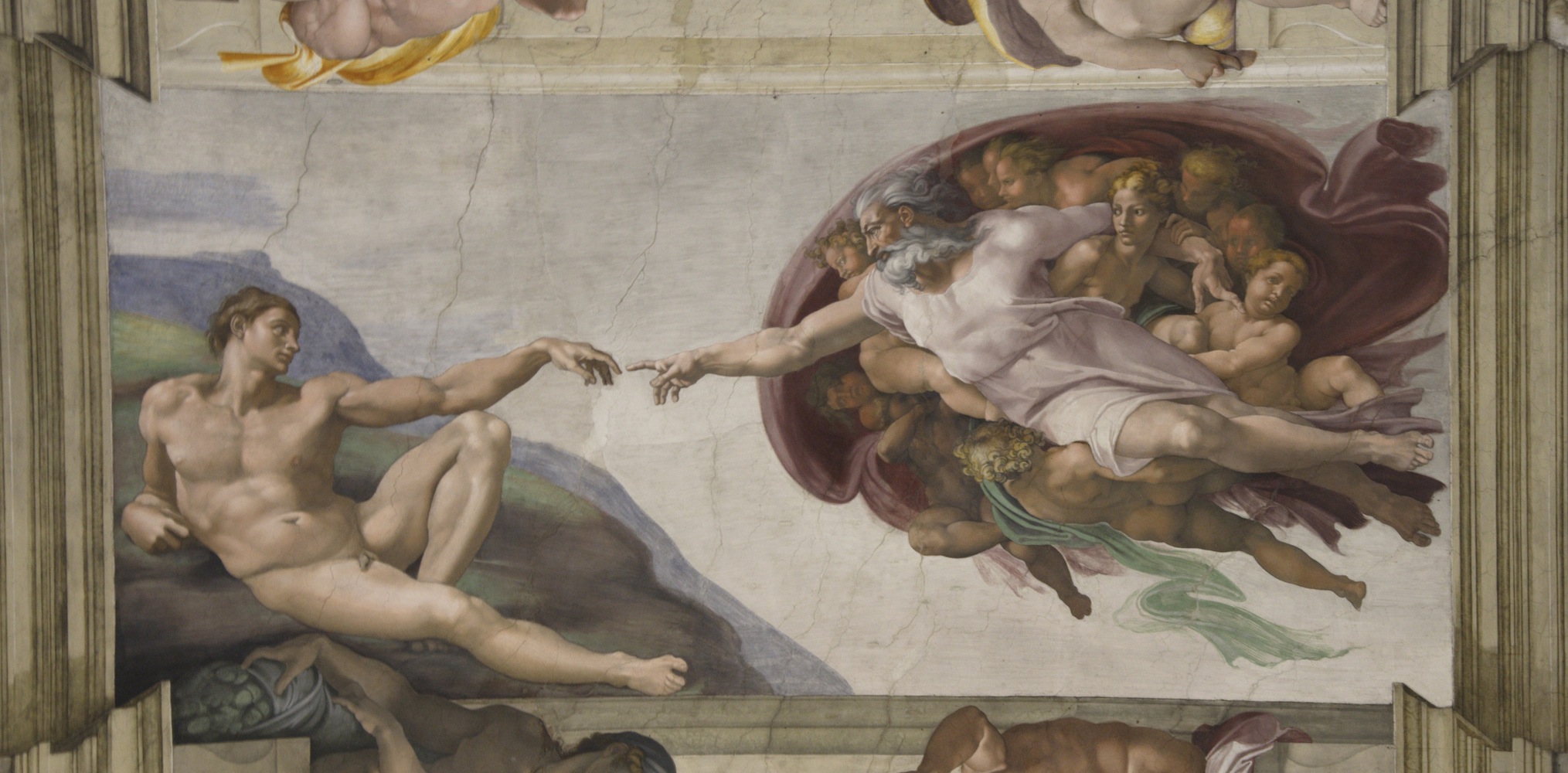 Erschaffung Adams  Fototapete 3D