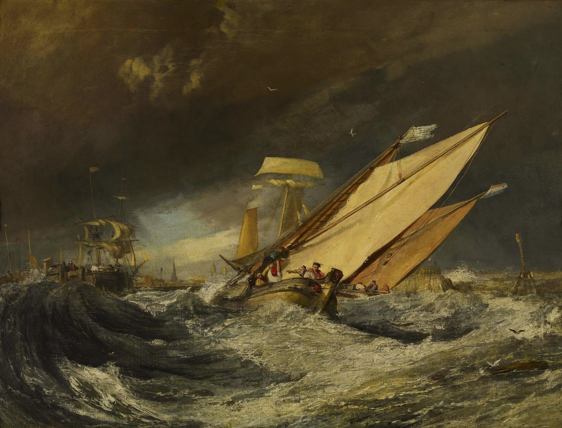 Fischerboote 3D Tapete