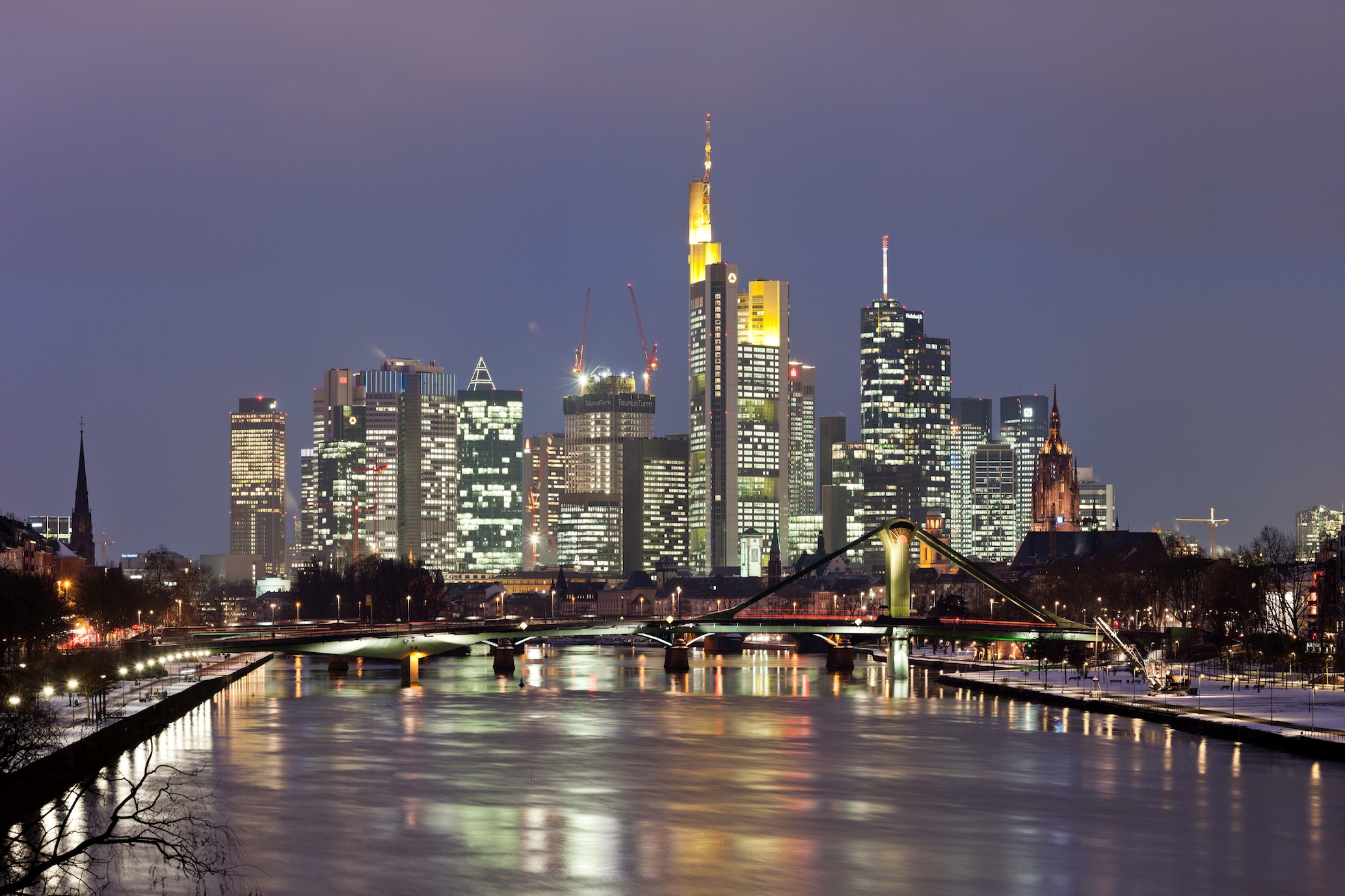 Frankfurter Hochhäuser  Foto Tapete