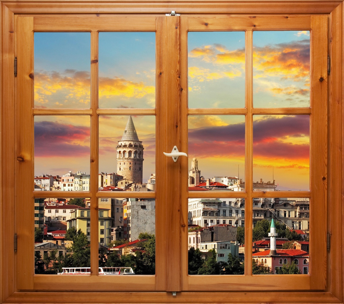 Galata-Trum 3D Tapete - Geklebte