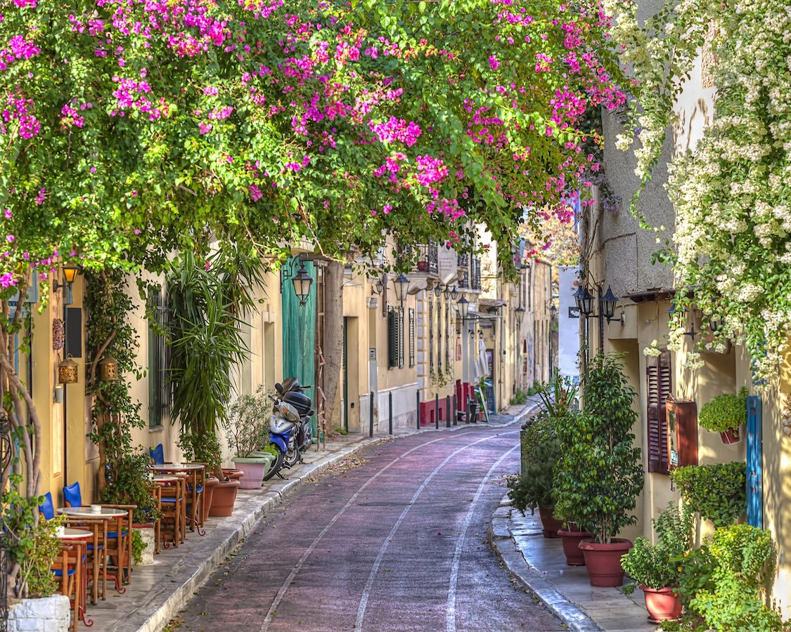 Friedliche Straße  Fototapete