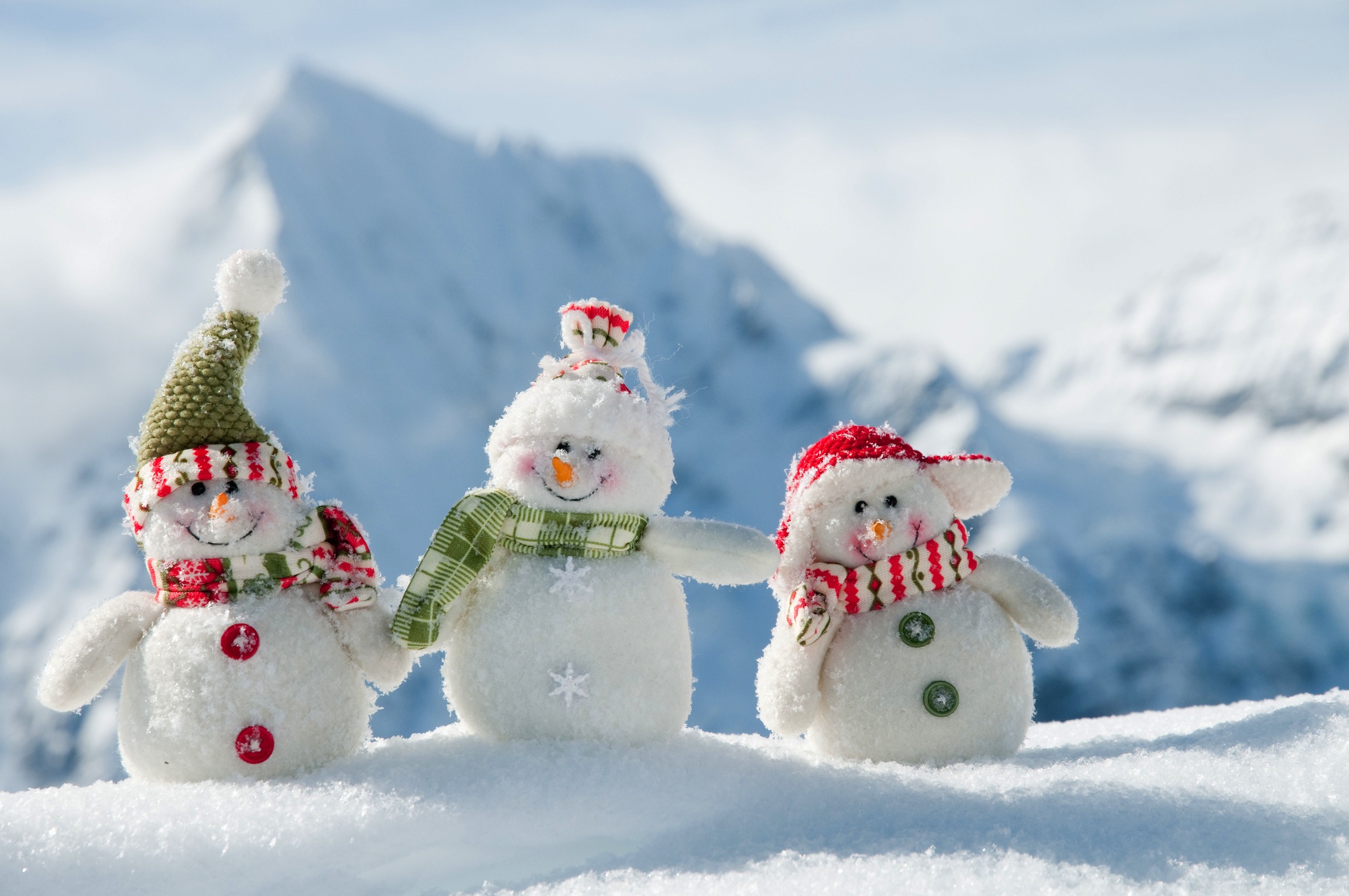 Schneemann Foto Tapete - Geklebte