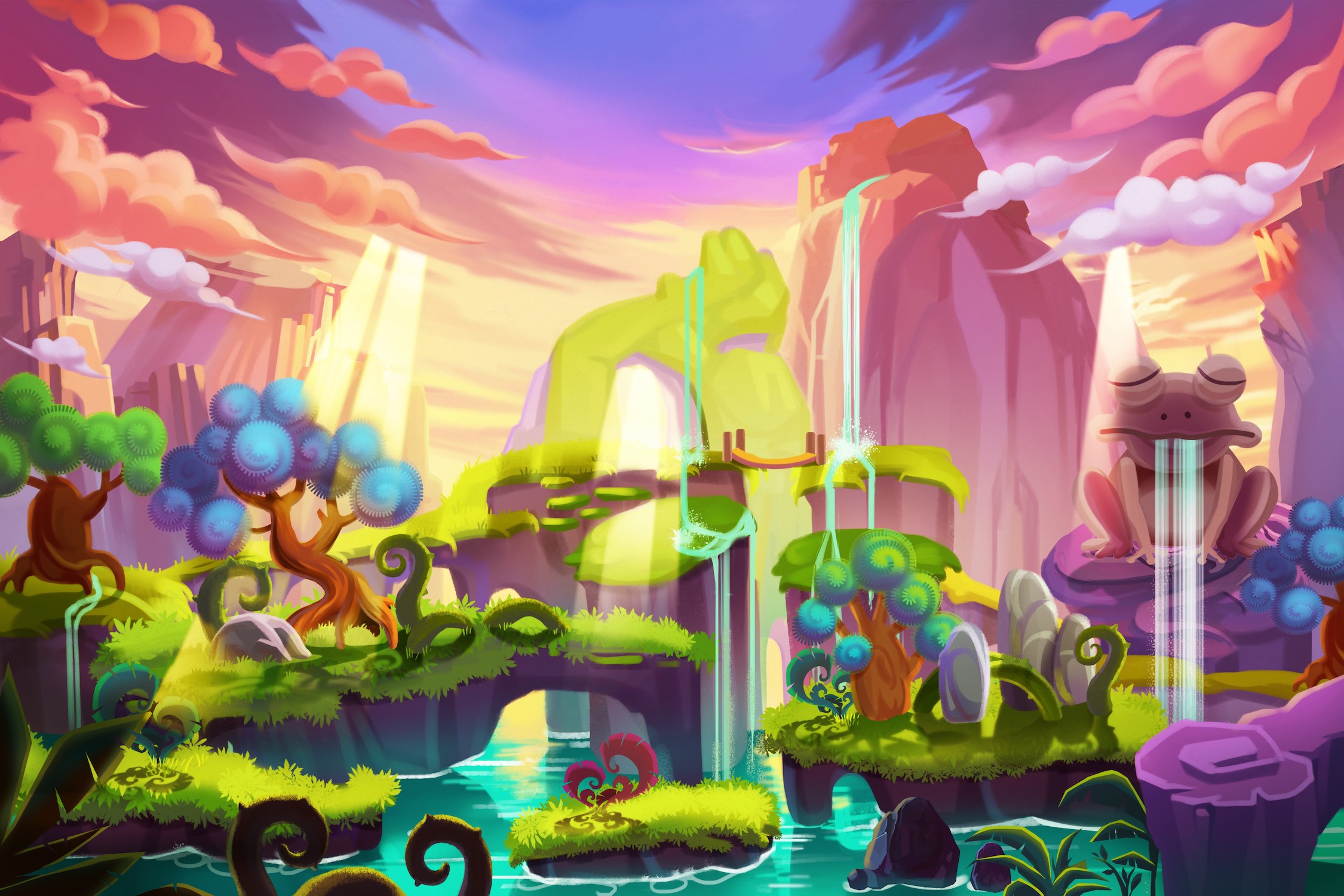 Fantastische Welt 3D Tapete