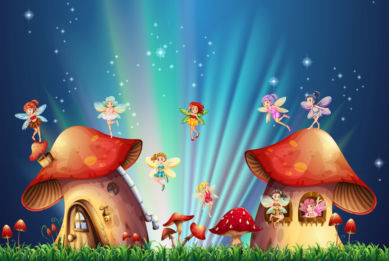 Märchendorf  3D Tapete