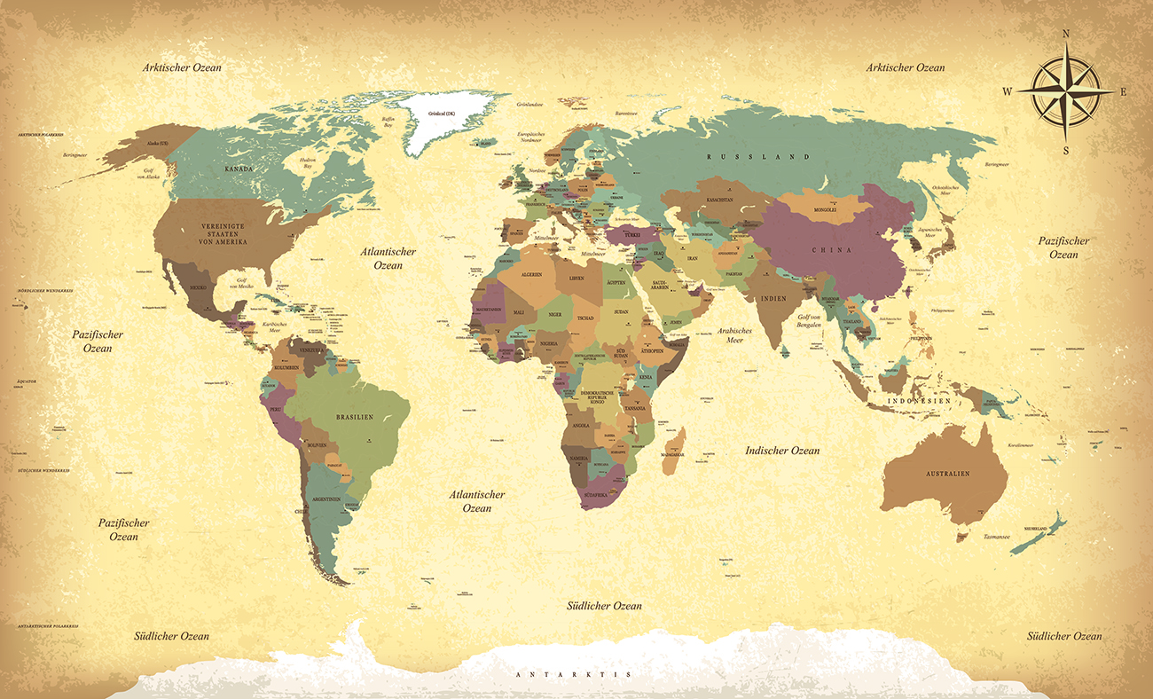 Karte in Deutscher Sprache - Tapete