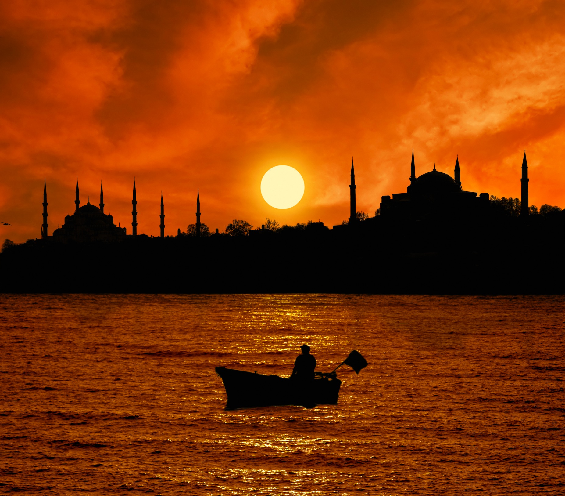 Istanbuls Skyline 3D Tapete