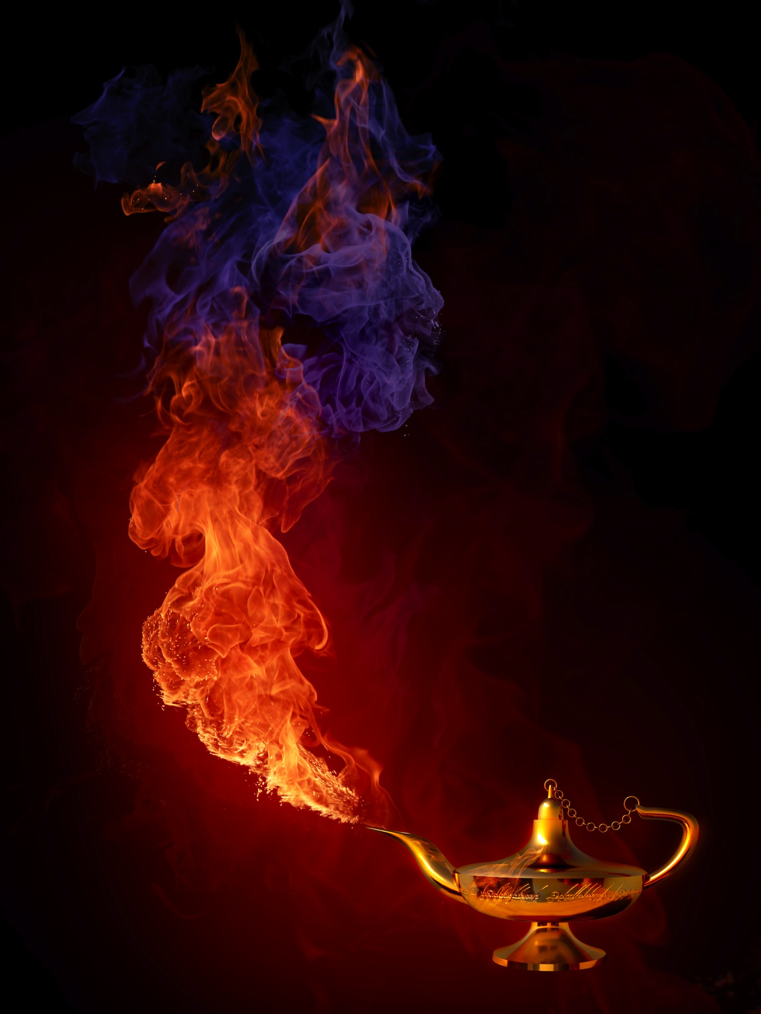 Magische Lampe 3D Tapete