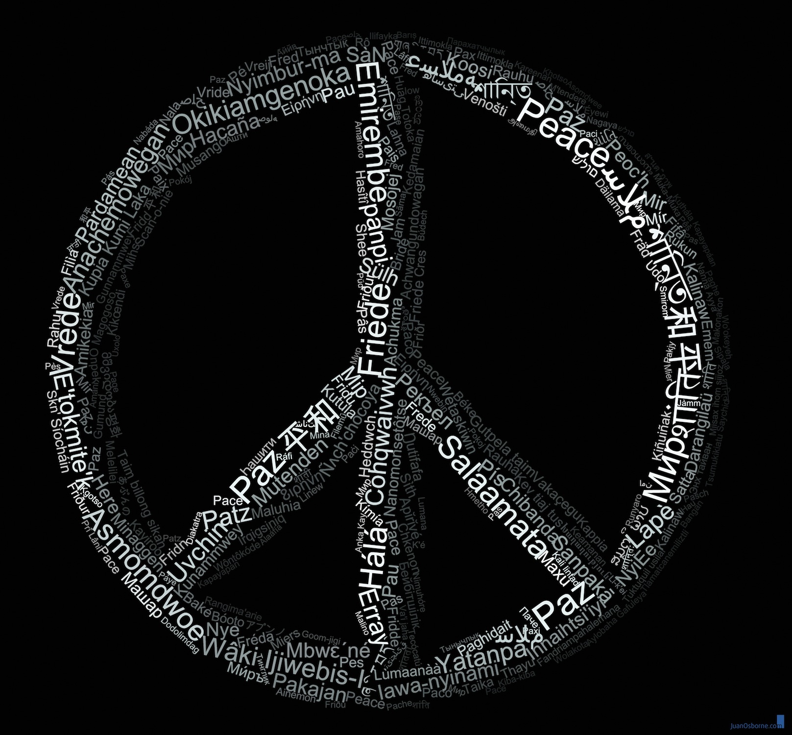 Frieden In Jeder Spache Tapeten 3D Effekt