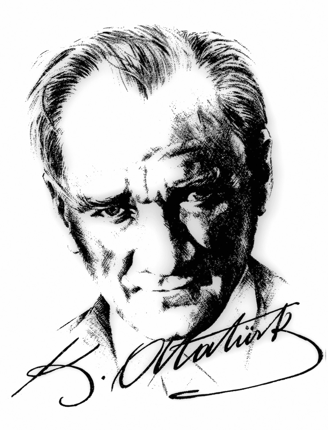 Atatürk Portrait Mit Autogramm  Xxl Poster