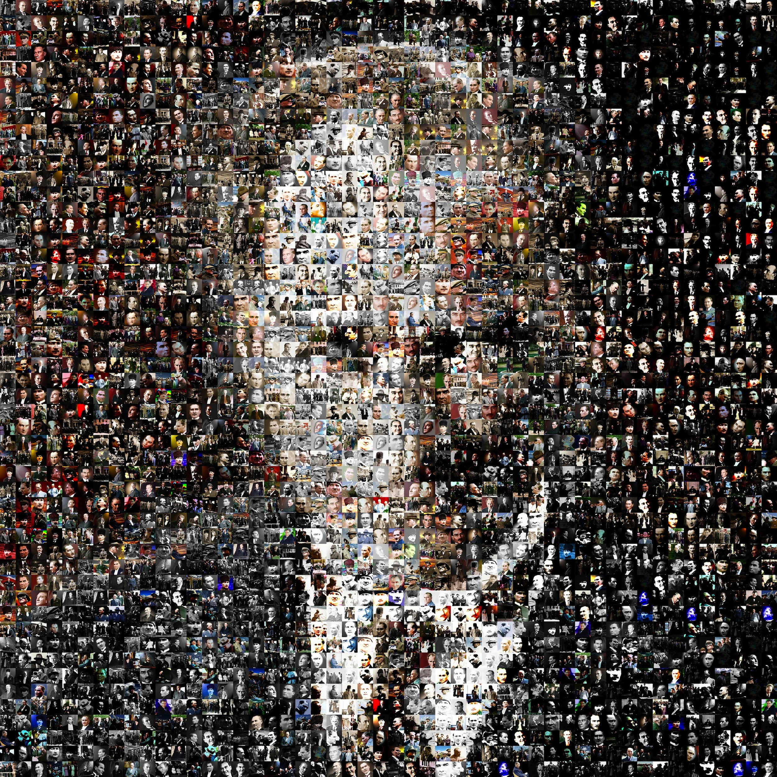 Mosaik Portrait Von Atatürk Tapeten 3D - Geklebte