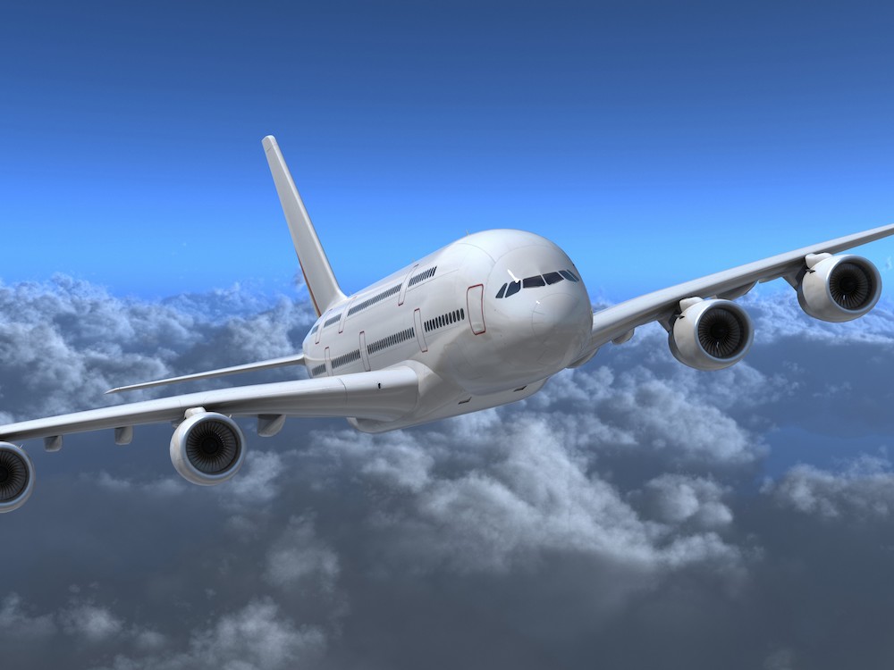 Airbus Flugzeug Modell Fototapete 3D