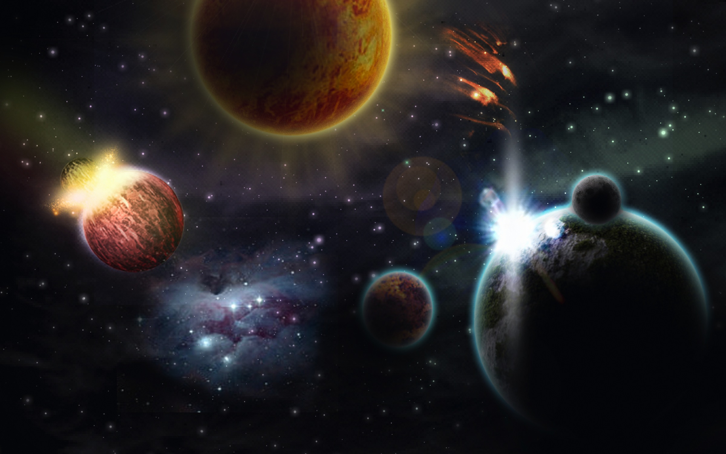 Galaktisches System Tapeten