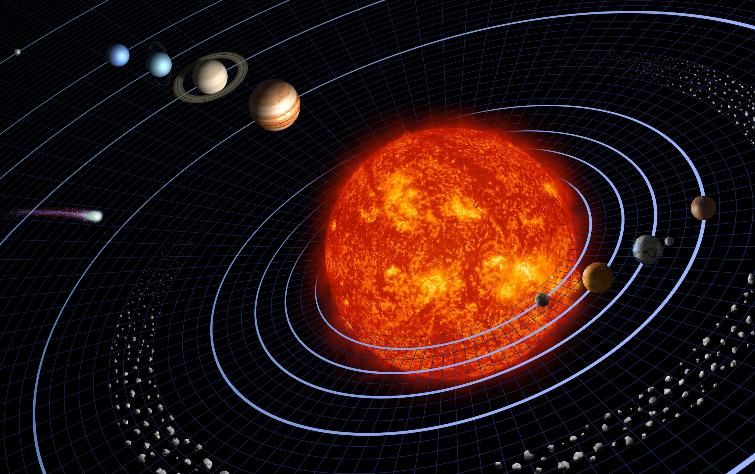 Erdlaufbahn In Der Galaxie  Tapeten 3D