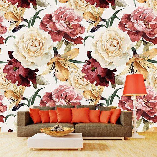 Çiçekli Dallar 3 boyutlu duvar kagidi