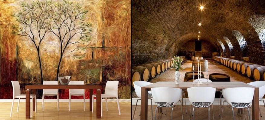 3D-Wandtapeten für Cafes und Restaurants