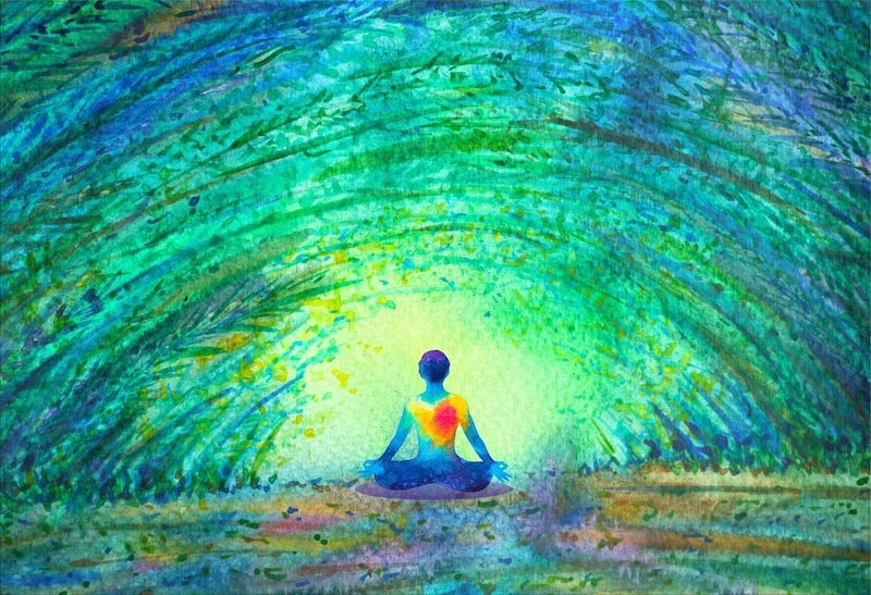 Yoga-Glück Fototapete wallpaper mural