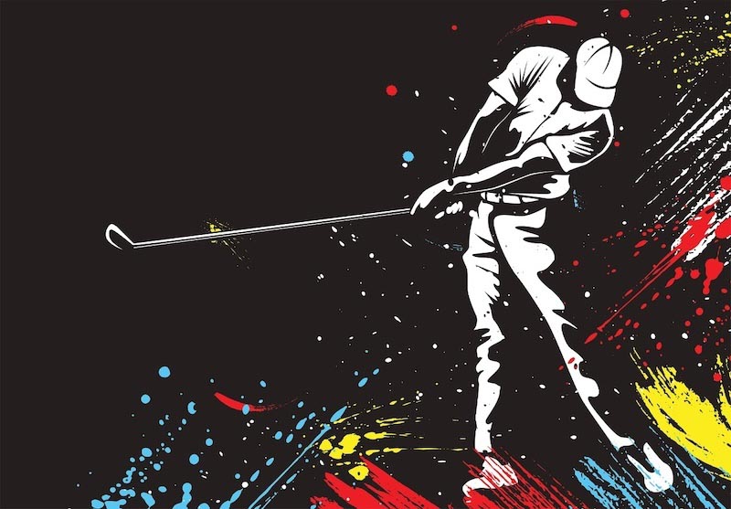 Golfparadies Panorama Fototapete wallpaper mural