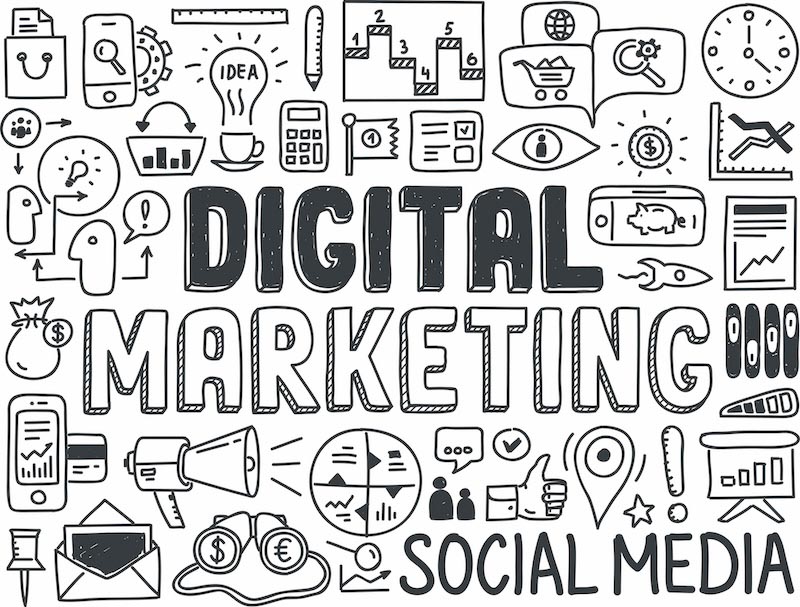 Digitales Marketing Fototapete wallpaper mural