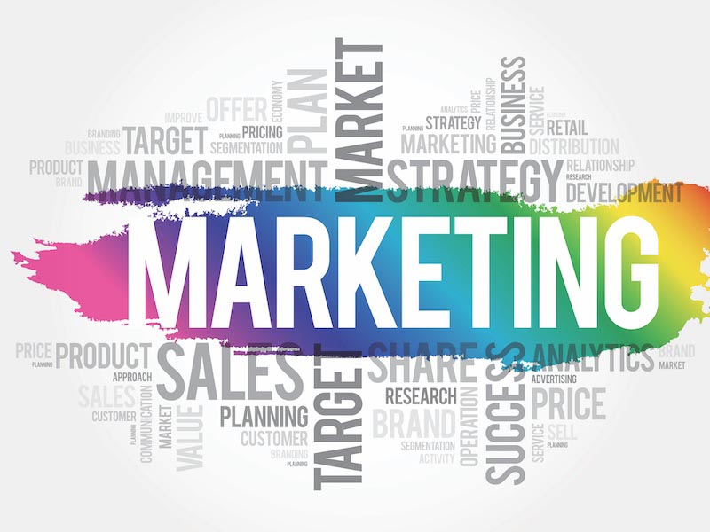 Marketing Begriffe Fototapete wallpaper mural