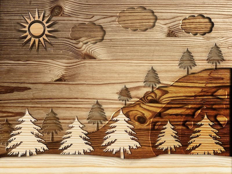 Wald aus Holz Fototapete wallpaper mural
