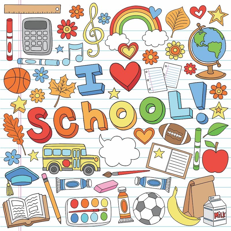 Ich liebe Schule Fototapete wallpaper mural